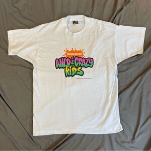 Vintage 1994 NOS Deadstock Nickelodeon Wild & Crazy Kids Single Stitch Tee Large